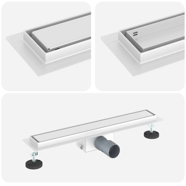 vidaXL 2 viename dušo nutekėjimas Sidabro 50 cm