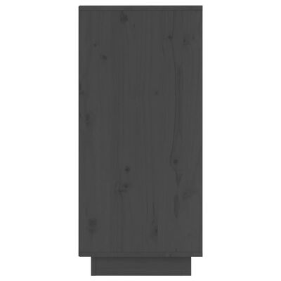 vidaXL Šoninės spintelės, 2vnt., pilkos, 31,5x34x75cm, pušies masyvas