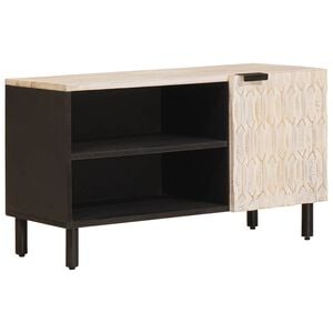 vidaXL Televizoriaus spintelė Baltos skalbimo apdaila 80 x 33 x 46 cm