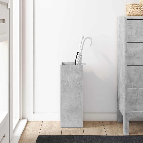 vidaXL Sandėliavimo kabliukas ir laikiklis su saugykla Betono pilka