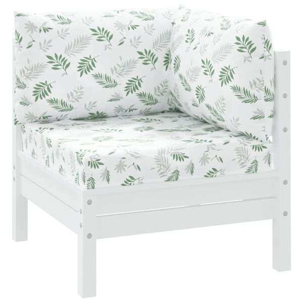 vidaXL Palečių pagalvėlės, 3vnt., oksfordo audinys, su lapais