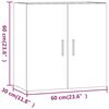vidaXL Sieninė spintelė, juoda, 60x30x60cm, apdirbta mediena