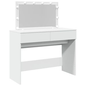 vidaXL Kosmetinis staliukas su LED, baltos spalvos, 100x40x120cm