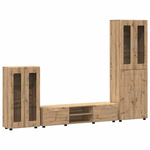 vidaXL TV spintelių komplektas FLORIN 3 pcs Amatininkų ąžuolas