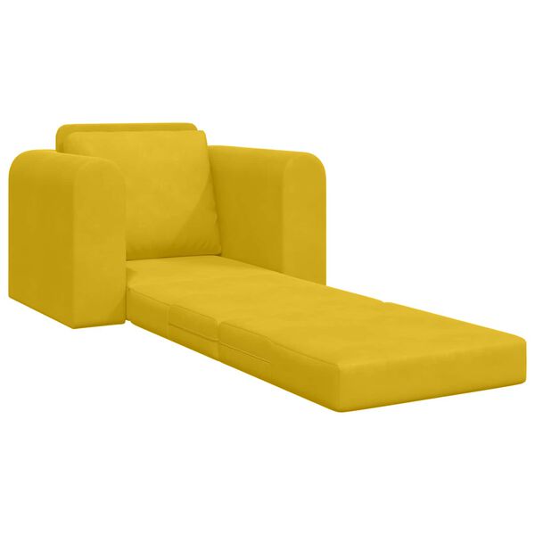 vidaXL Sofa lova Geltona 98 x 71 x 83 cm Aksomas