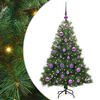 vidaXL Dirbtinė Kalėdų eglutė su 150 LED Žalia 120 cm PE ir PVC