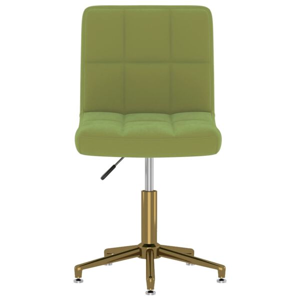 vidaXL Pasukamos valgomojo kėdės, 2vnt., &scaron;viesiai žalios, aksomas