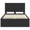 vidaXL Lovos rėmas Juoda 120 x 190 cm Kietos pu&scaron;ies mediena