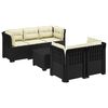 vidaXL 5-vietė sodo sofa su pagalvėlėmis Rataninio i&scaron;vaizdos PP