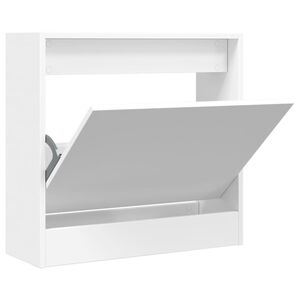 vidaXL Spintelė batams, baltos spalvos, 60x21x57cm, apdirbta mediena