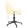 vidaXL Pasukama valgomojo kėdė, kreminės spalvos, aksomas (335421)