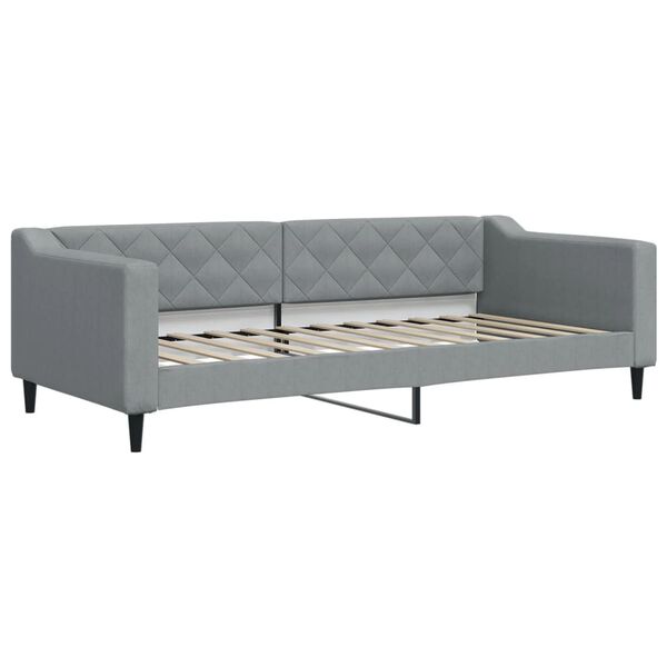 vidaXL Sofa, &scaron;viesiai pilkos spalvos, 90x200cm, audinys