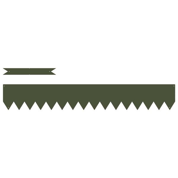 vidaXL Vejo kra&scaron;tas 10 pcs Alyvuogių žalia 100 x 0.05 x 20 cm