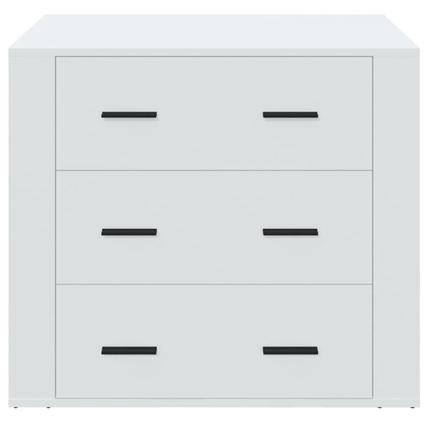 vidaXL &Scaron;oninė spintelė, baltos spalvos, 80x33x70cm, apdirbta mediena