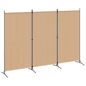 vidaXL 3-panelis kambario skirstytuvas Smėlio 260 x 180 cm Audinys