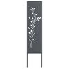 vidaXL Sodo privatumo ekranas Gėlių Antracitas 32 x 140 cm