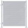 vidaXL Sodo vartai su užraktu Sidabro 85 x 97 cm Nerūdijantis Plienas