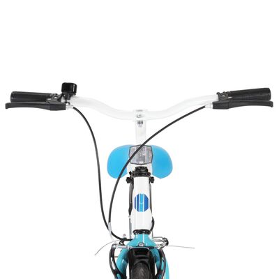 vidaXL Vaikiškas dviratis, mėlynos ir baltos spalvos, 24 colių