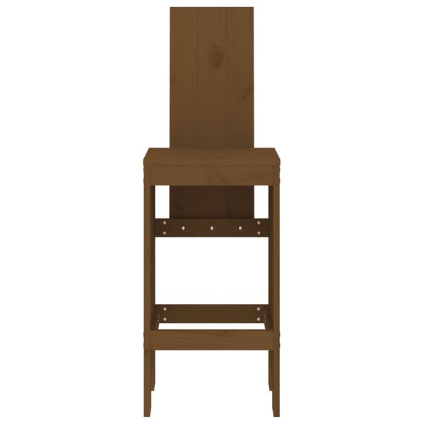 vidaXL Baro taburetės, 2vnt., medaus rudos, 40x42x120cm, pu&scaron;is