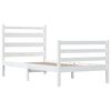 vidaXL Lovos rėmas, baltos spalvos, 100x200cm, pušies medienos masyvas