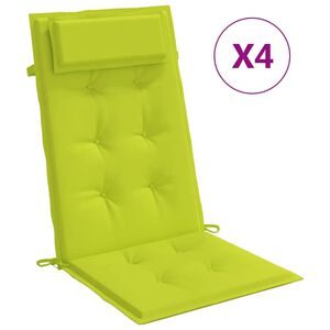 vidaXL Kėdės pagalvėlės, 4vnt., ry&scaron;kiai žalios, oksfordo audinys