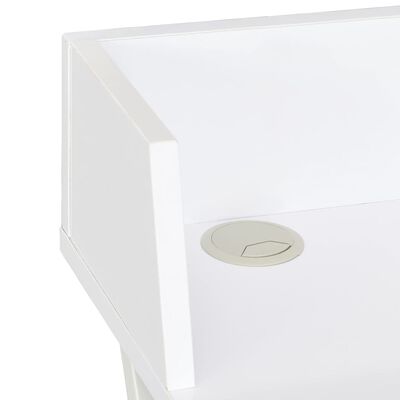 vidaXL Rašomasis stalas, baltos spalvos, 80x50x84cm