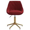 vidaXL Pasukamos valgomojo kėdės, 2vnt., vyno raudonos, aksomas