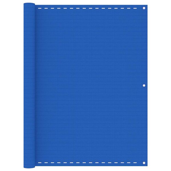 vidaXL Balkono pertvara, mėlynos spalvos, 120x600cm, HDPE