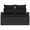 vidaXL Sodo sofa Juoda 124 x 62 x 69cm poliratanas