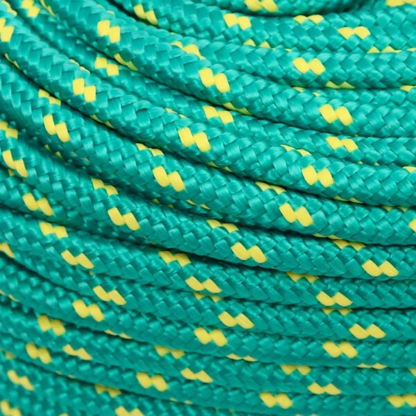 vidaXL Valties virvė, žalios spalvos, 10mm, 25m, polipropilenas