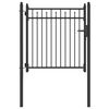 vidaXL Tvora vartai BAARLO 100 x 100 cm Metalas Juoda Užrakintas