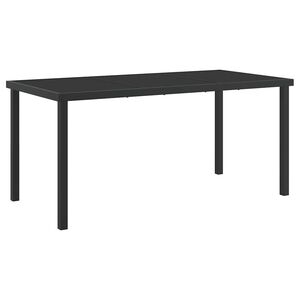 vidaXL Sodo stalas Juoda 160 x 80 x 73 cm metalas