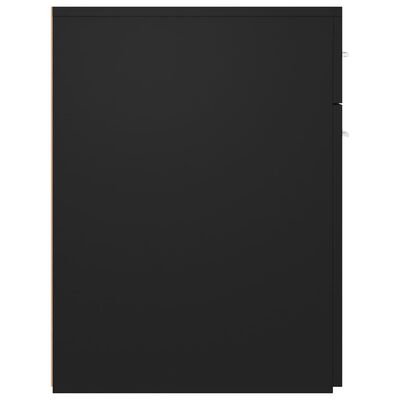 vidaXL Vaistų spintelė, juodos spalvos, 20x45,5x60cm, MDP