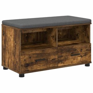 vidaXL Koridoriaus suolas Rūkytas Ąžuolas 80 x 38 x 46 cm