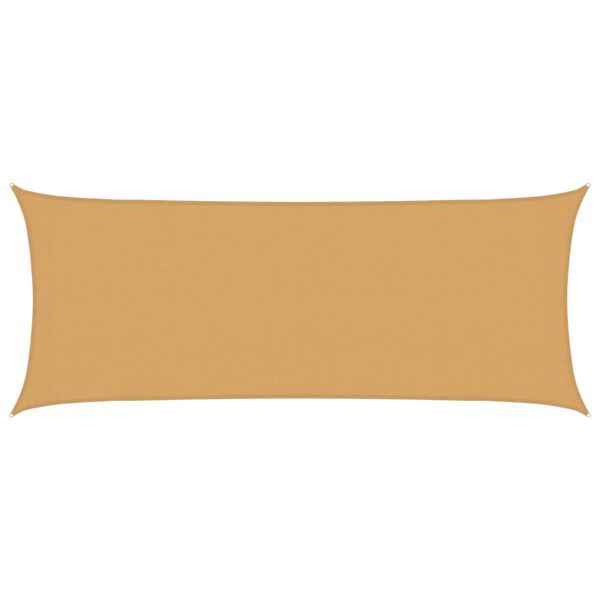 vidaXL Burė nuo saulės, smėlio, 2x5m, HDPE, 160g/m&sup2;, stačiakampė