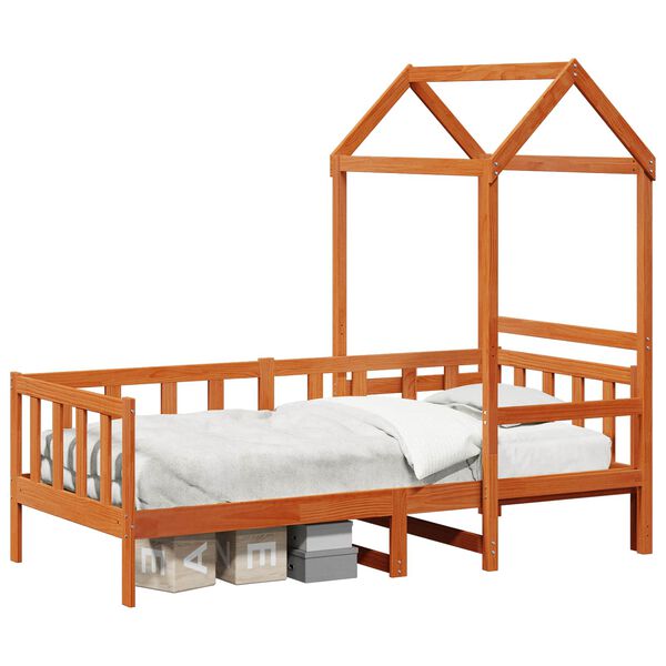 vidaXL Dieninė lova 2 pcs Va&scaron;ko ruda Kietos pu&scaron;ies mediena