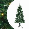 vidaXL Kampinis dirbtinis Kalėdų medis Žalia 150 cm PVC ir metalas