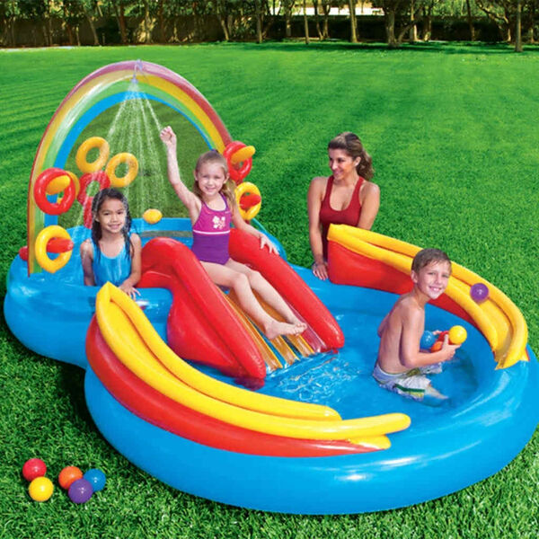 Intex Prip. baseinas Rainbow Ring Play Center, 297x193x135cm, 57453NP