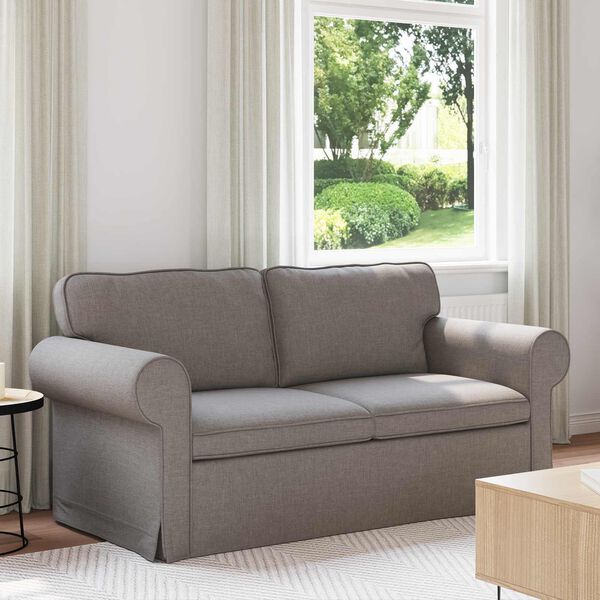 vidaXL Sofa Taupe 215 x 82 x 80 cm audinys