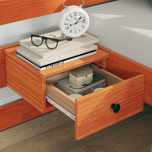 vidaXL Lovos rėmas Ruda 150 x 200 cm Kietos pu&scaron;ies mediena