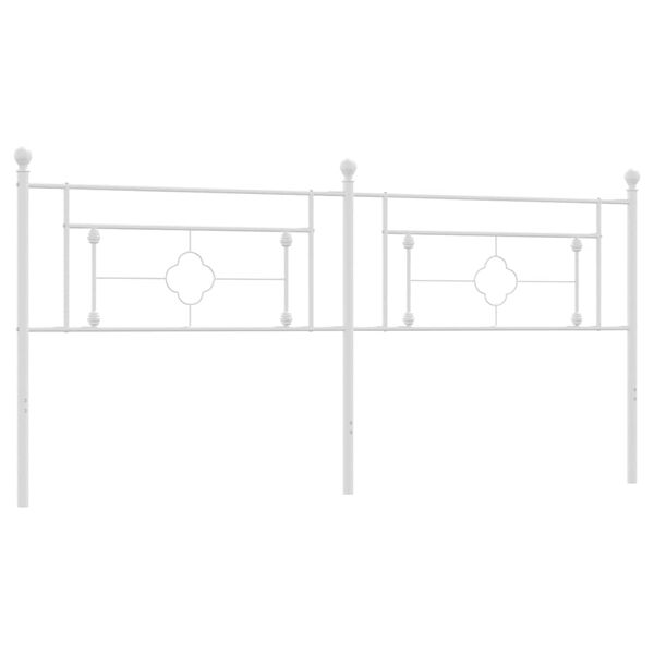 vidaXL Metalinis pakaitinis galvūgalis, baltos spalvos, 200cm