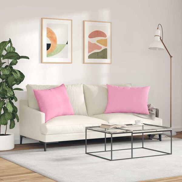 vidaXL Sofa Pagalvės 2 pcs Rožinė 70 x 50 cm audinys