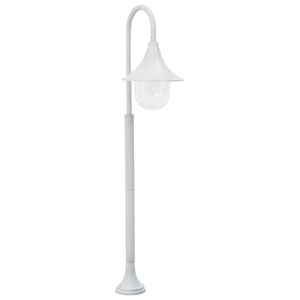 vidaXL Sodo &scaron;viestuvas, baltas, 120 cm, aliuminis, E27