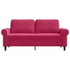 vidaXL Dvivietė sofa, raudonojo vyno spalvos, 140cm, aksomas