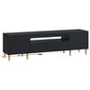 vidaXL LED televizoriaus spintelė ARNHEM 153 x 35 x 43 cm Juoda