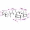 vidaXL Sodo Sofų Rinkinys su pagalve 14 pcs Juoda Plienas