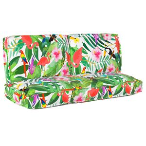 vidaXL Pagalvių komplektas Gėlių 3 pcs Įvairiaspalvis Oksfordo audinys