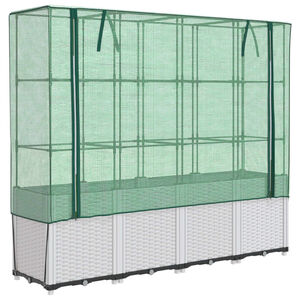 vidaXL Pakelta lysvė su &scaron;iltnamio dangčiu, 160x40x153cm