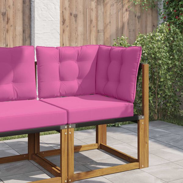 vidaXL Lauko sofa pagalvėlė 3 pcs Rožinė Poliesteris