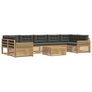 vidaXL Lauko sofos komplektas 8 vnt. Balta ir antracito
